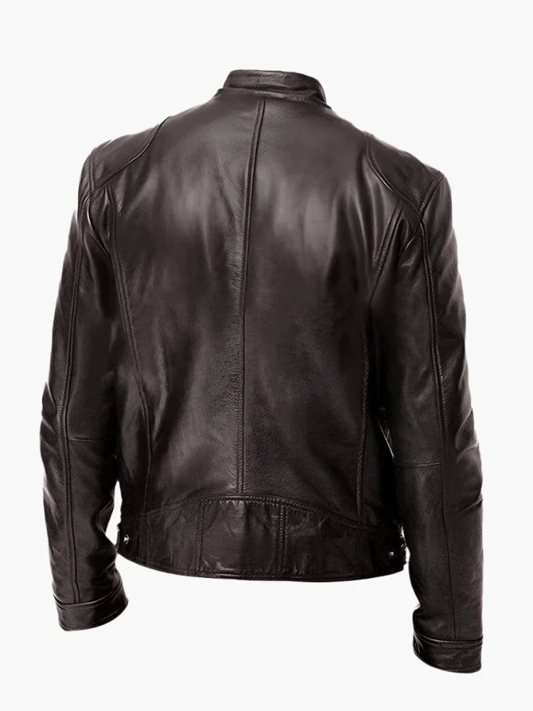 Men's Classic Moto Biker Jacket for Versatile Casual and Urban Style