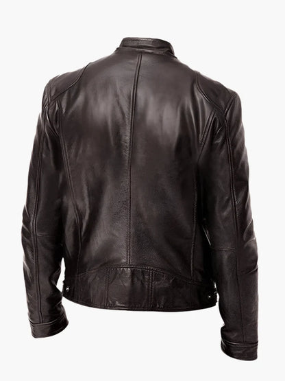 Men's Classic Moto Biker Jacket for Versatile Casual and Urban Style