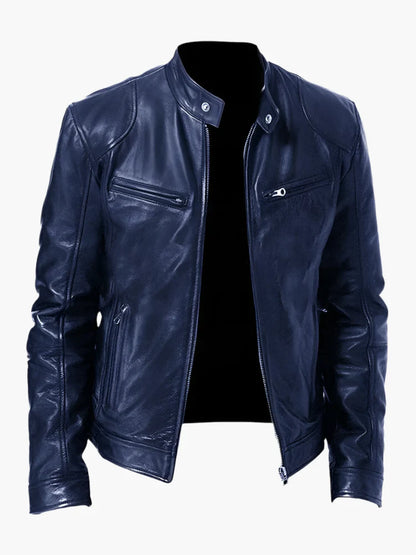 Men's Classic Moto Biker Jacket for Versatile Casual and Urban Style