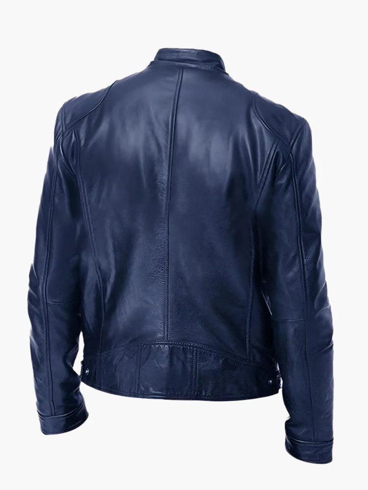 Men's Classic Moto Biker Jacket for Versatile Casual and Urban Style