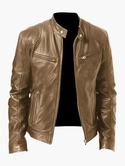 Men's Classic Moto Biker Jacket for Versatile Casual and Urban Style