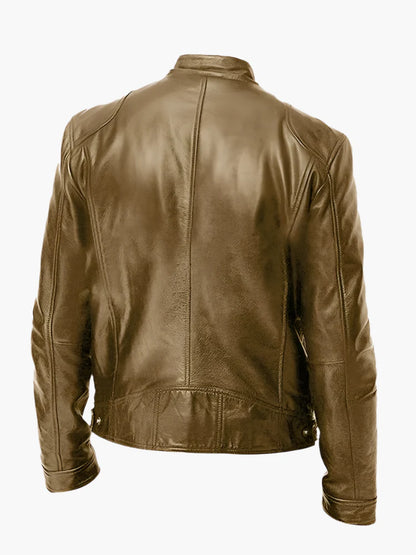 Men's Classic Moto Biker Jacket for Versatile Casual and Urban Style