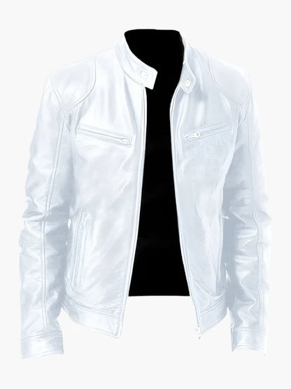 Men's Classic Moto Biker Jacket for Versatile Casual and Urban Style