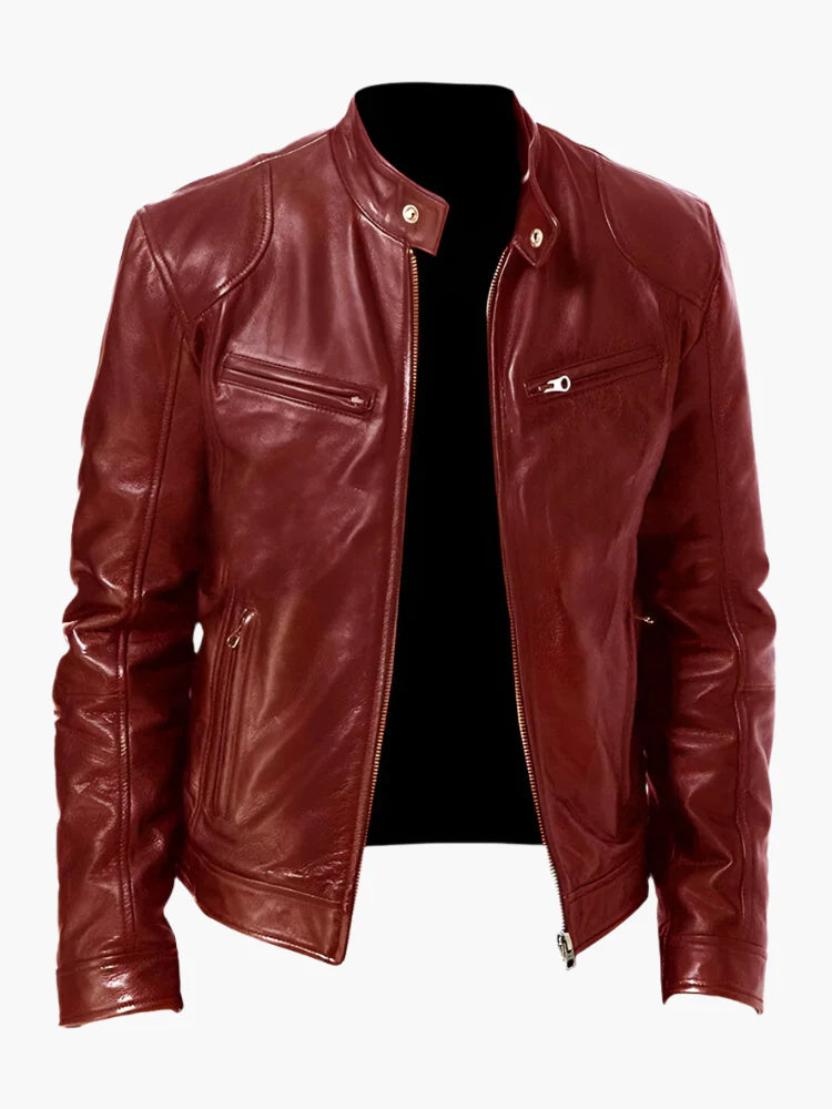 Men's Classic Moto Biker Jacket for Versatile Casual and Urban Style
