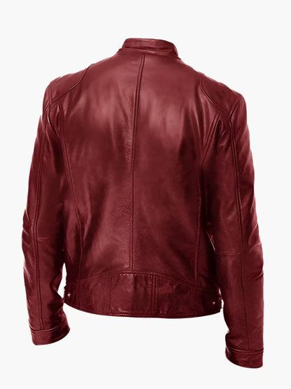 Men's Classic Moto Biker Jacket for Versatile Casual and Urban Style