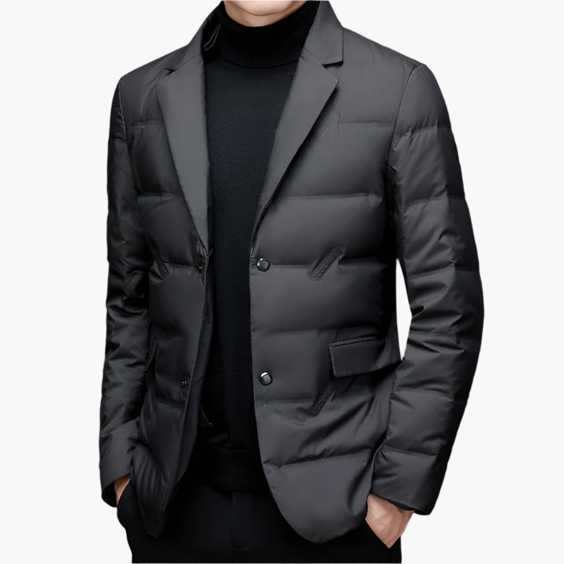 Men's Modern Padded Blazer Jacket for Formal or Casual Wear