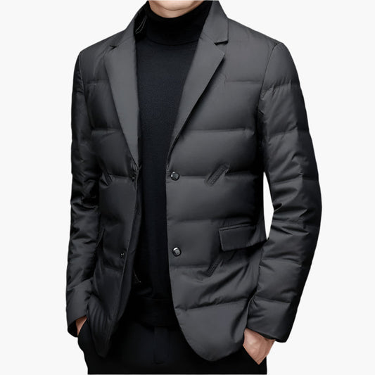 Men's Modern Padded Blazer Jacket for Formal or Casual Wear