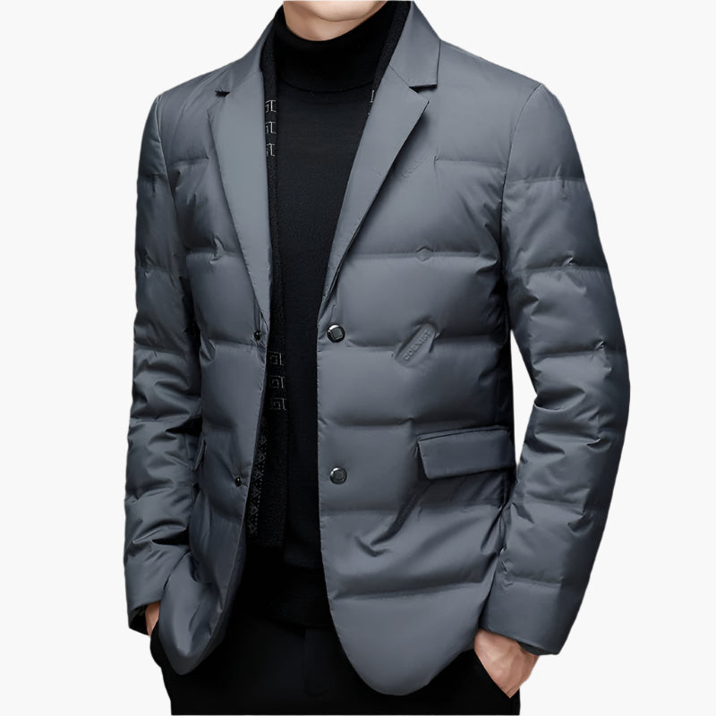 Men's Modern Padded Blazer Jacket for Formal or Casual Wear