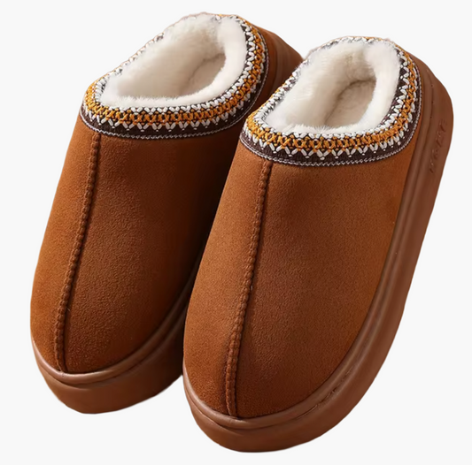 Men's Cozy Indoor Outdoor Slip-On House Slippers – Warm Plush Lined, Anti-Slip, All-Season Comfort