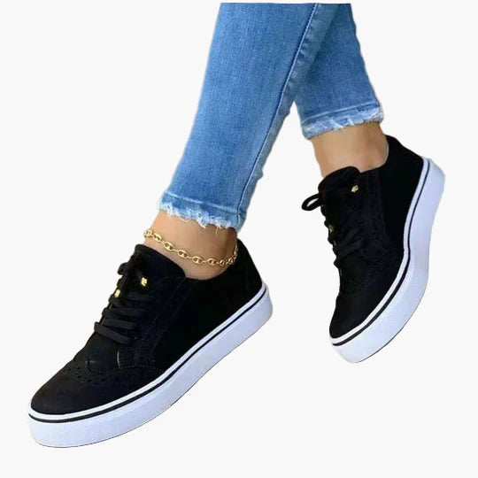 Women's Orthopedic Lace-Up Casual Sneakers for All-Day Comfort and Support