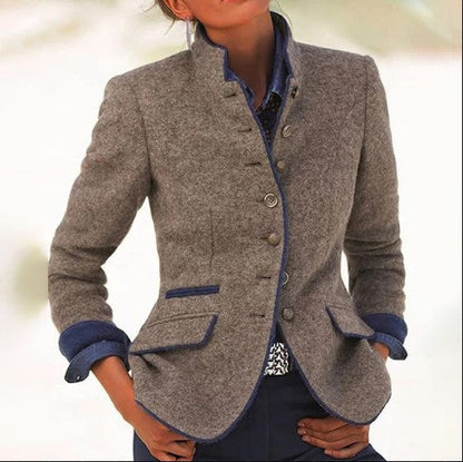 Women's Elegant Tailored Blazer – Classic Fitted Office and Casual Jacket