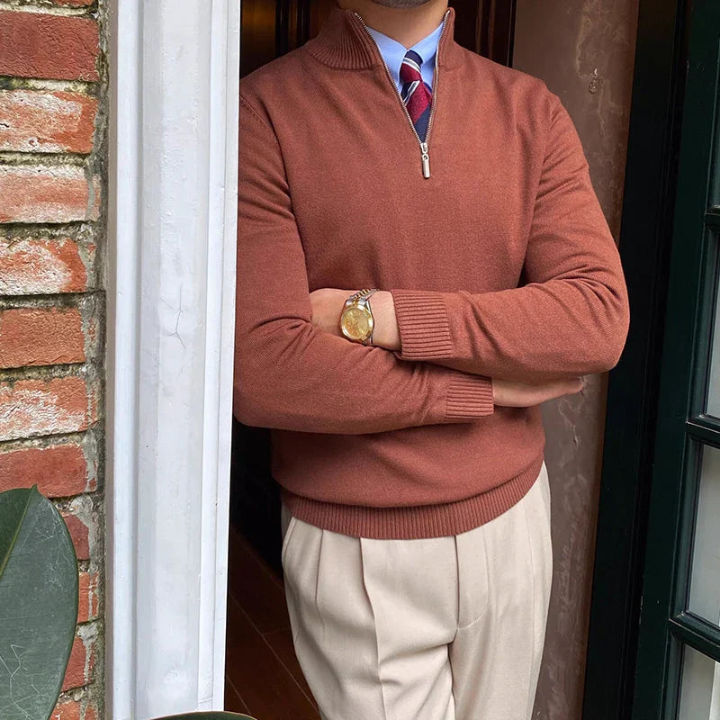 Men's Half-Zip Sweater Business Casual Pullover