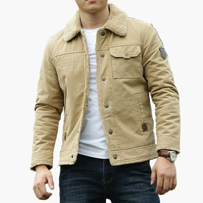 Men's Casual Outdoor Sherpa Collar Button-Up Jacket – Versatile Street Style