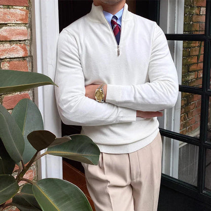Men's Half-Zip Sweater Business Casual Pullover