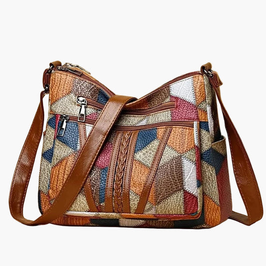 Women's Vintage Patchwork Shoulder Bag Stylish Everyday Crossbody Purse