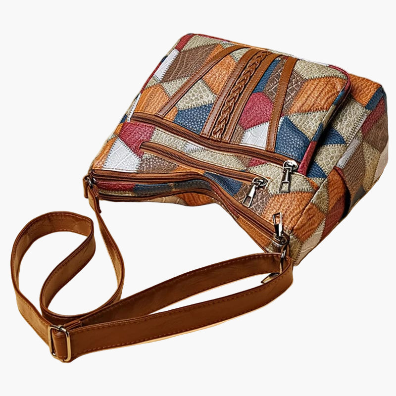 Women's Vintage Patchwork Shoulder Bag Stylish Everyday Crossbody Purse