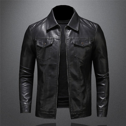 Men's Classic Moto Style Jacket for Casual and Formal Wear