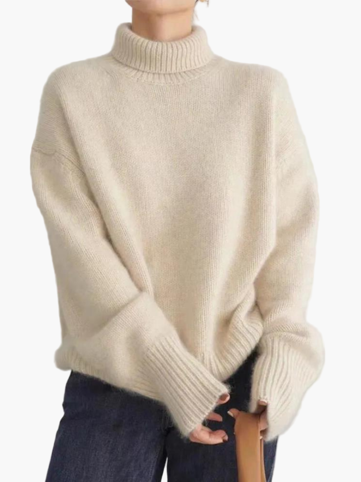 Women's Turtleneck Oversized Sweater Modern Casual Korean Style