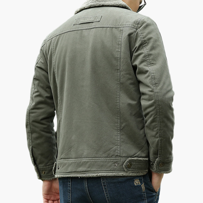 Men's Casual Outdoor Sherpa Collar Button-Up Jacket – Versatile Street Style