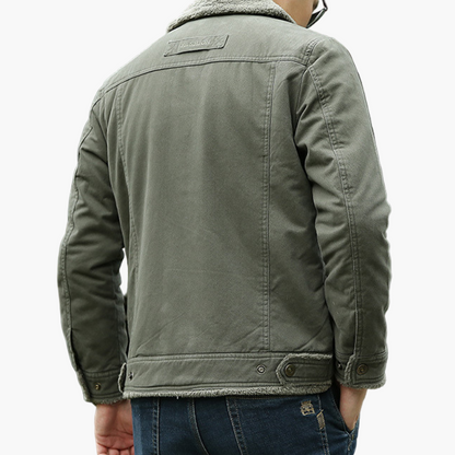 Men's Casual Outdoor Sherpa Collar Button-Up Jacket – Versatile Street Style
