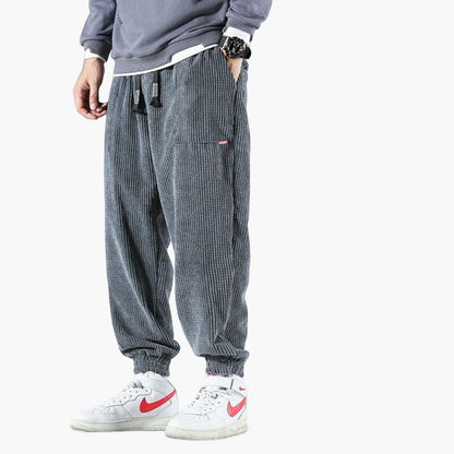 Men's Relaxed Fit Corduroy Jogger Pants for Casual and Streetwear Style
