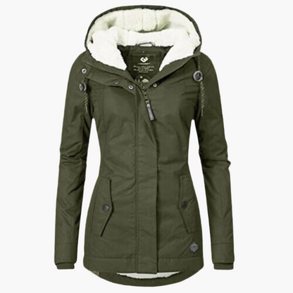 Women's Winter Hooded Sherpa Parka – Stylish Warmth for Cold Weather