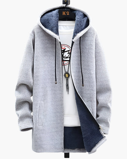 Men's Casual Hooded Fleece Jacket for Everyday Warmth and Style