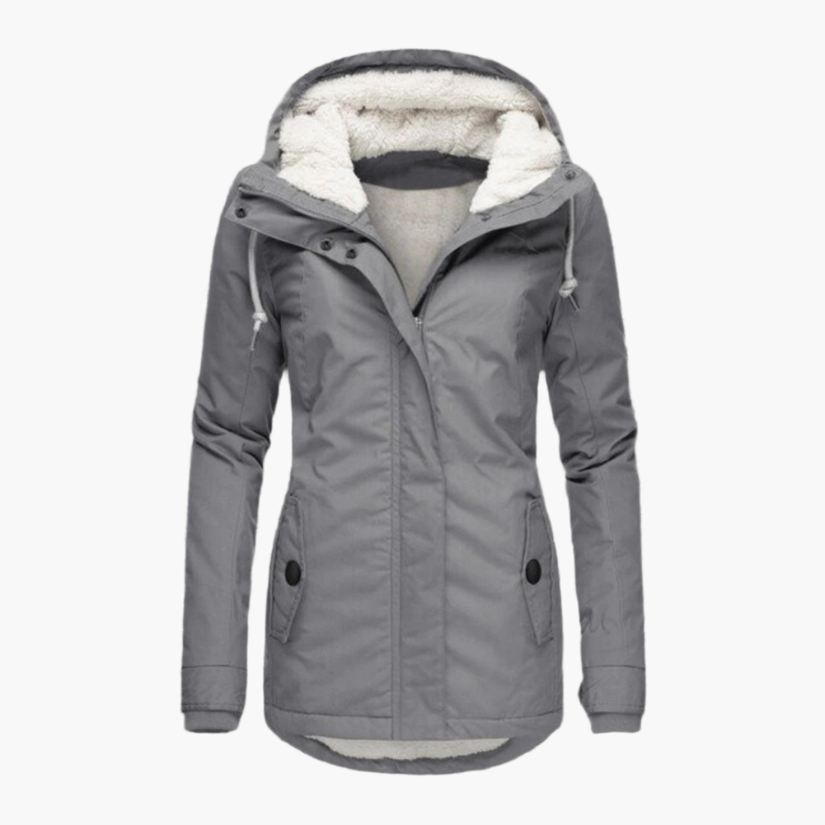 Women's Winter Hooded Sherpa Parka – Stylish Warmth for Cold Weather