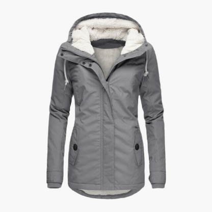 Women's Winter Hooded Sherpa Parka – Stylish Warmth for Cold Weather