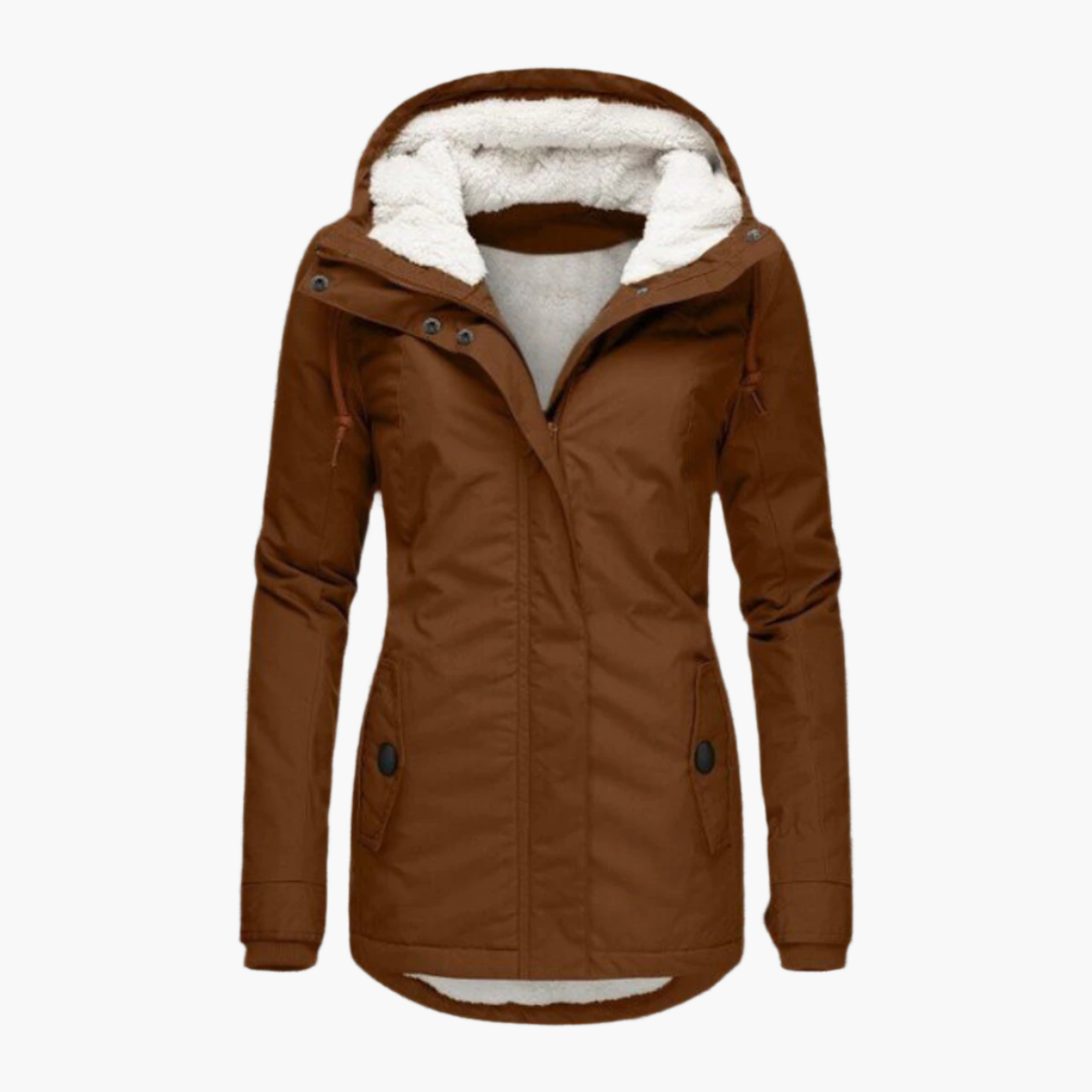 Women's Winter Hooded Sherpa Parka – Stylish Warmth for Cold Weather