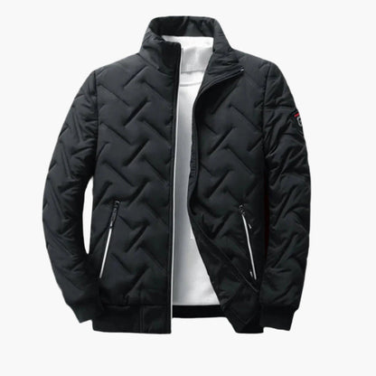 Men's Casual Quilted Stand Collar Winter Jacket – Stylish Warm Everyday Outerwear