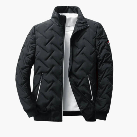 Men's Casual Quilted Stand Collar Winter Jacket – Stylish Warm Everyday Outerwear