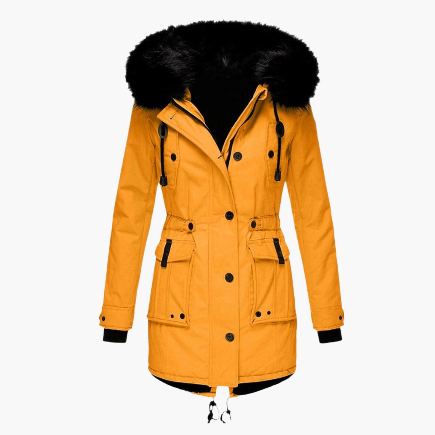 Women's Winter Parka Jacket with Faux Fur Hood – Stylish Outdoor Cold Weather Coat