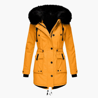 Women's Winter Parka Jacket with Faux Fur Hood – Stylish Outdoor Cold Weather Coat
