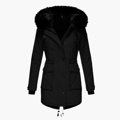 Women's Winter Parka Jacket with Faux Fur Hood – Stylish Outdoor Cold Weather Coat