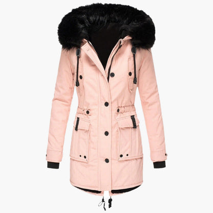 Women's Winter Parka Jacket with Faux Fur Hood – Stylish Outdoor Cold Weather Coat