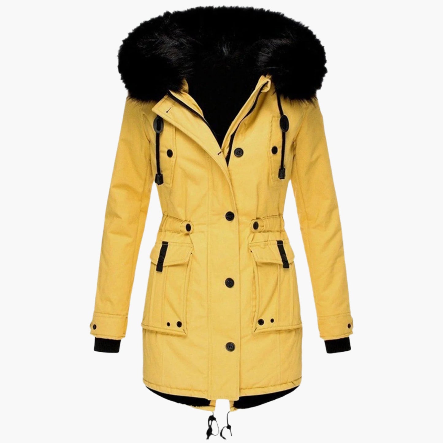 Women's Winter Parka Jacket with Faux Fur Hood – Stylish Outdoor Cold Weather Coat
