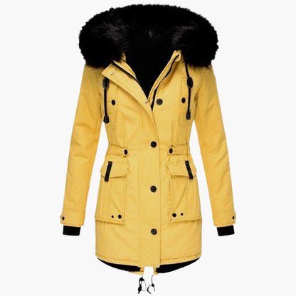 Women's Winter Parka Jacket with Faux Fur Hood – Stylish Outdoor Cold Weather Coat