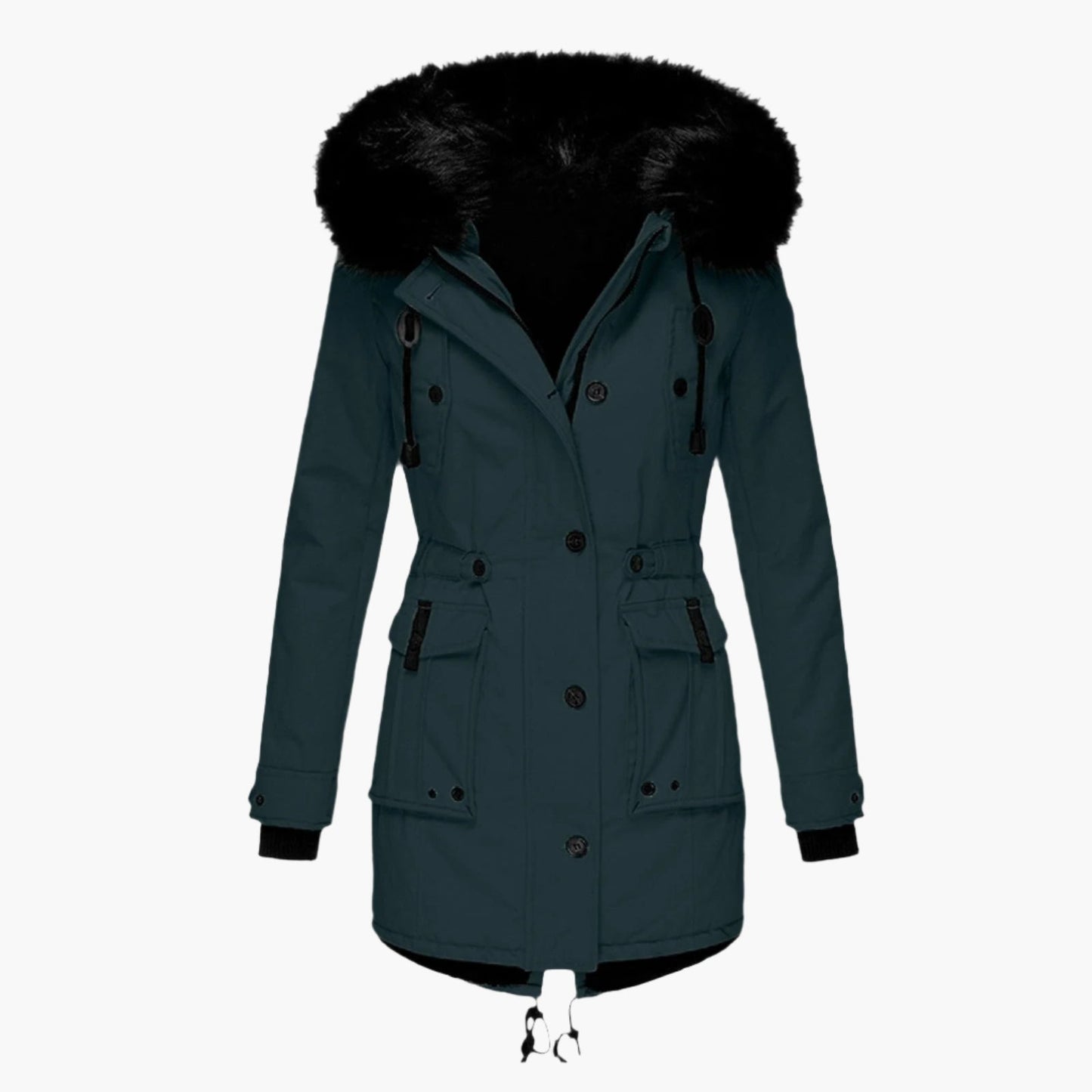 Women's Winter Parka Jacket with Faux Fur Hood – Stylish Outdoor Cold Weather Coat