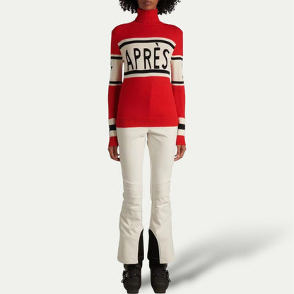 Women's Après Ski Turtleneck Sweater – Retro Winter Style for Cozy Lodge Evenings