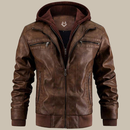 Men's Urban Hooded Moto Jacket – Timeless Street Style for Everyday Wear