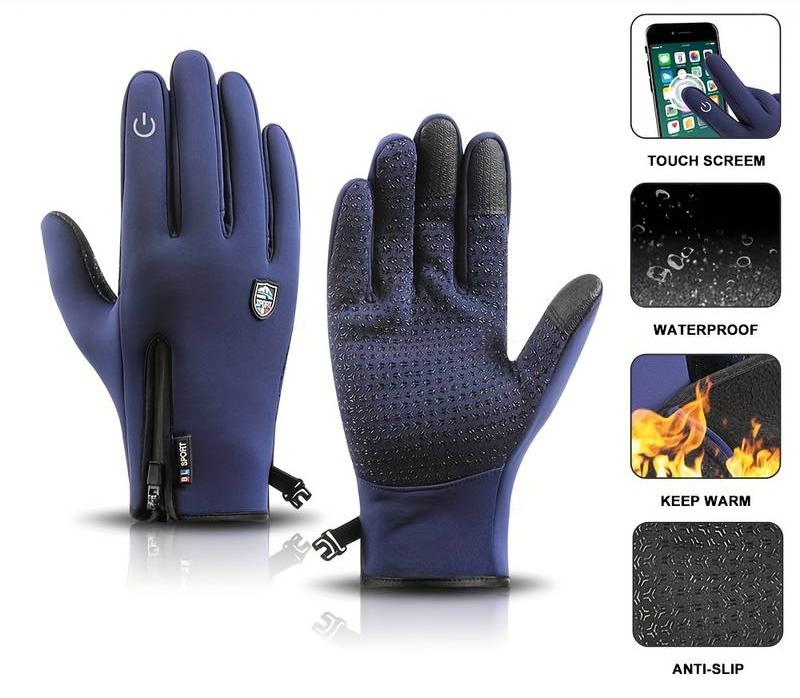 Men's and Women's Winter Outdoor Touchscreen Gloves Waterproof Windproof Warm