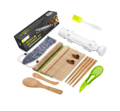 Leontine – Creatieve Sushi Set van Bamboehout met Vrije Combinatie en Rolgordijn