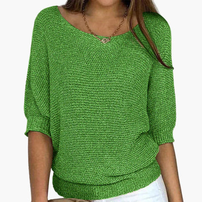 Women's Casual Loose Knit Pullover Sweater - Relaxed Everyday Style