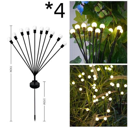 Zonne-Tuinverlichting Vuurvliegjes – 6 t/m 10 Lampjes | Warm Wit of Multikleur | Sfeerverlichting voor Buiten met Bewegende Effecten