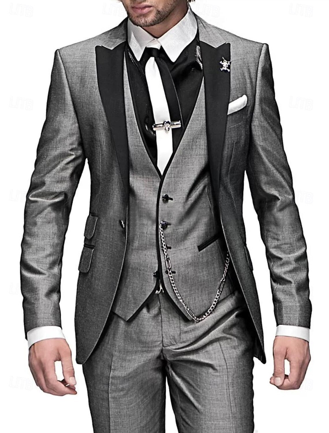 Men's 3-Piece Slim Fit Formal Suit Set – Business & Wedding Classic Style