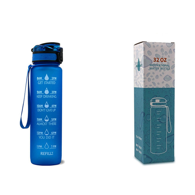 1L Motiverende Drinkfles met Tijdmarkeringen – Lekvrije BPA-vrije Tritan Sportfles – Kleurovergang Design