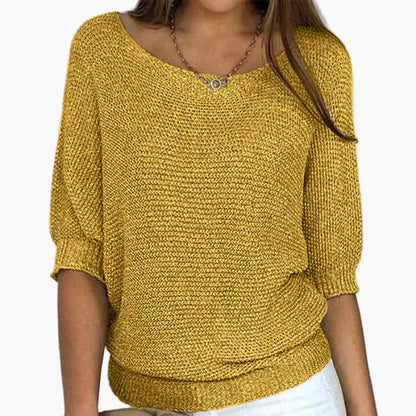 Women's Casual Loose Knit Pullover Sweater - Relaxed Everyday Style
