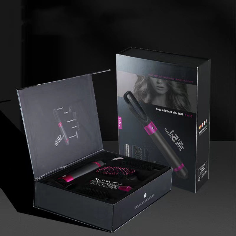 5-in-1 Föhnborstel Set – Haardroger & Stylingtool met Verwisselbare Borstels, 1200W, Verstelbare Warmte, Anti-Verbrandingsontwerp