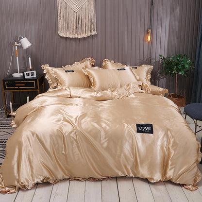 Zephyr – Luxe Washed Zijden Bedlinnen Set van Vier Stukken